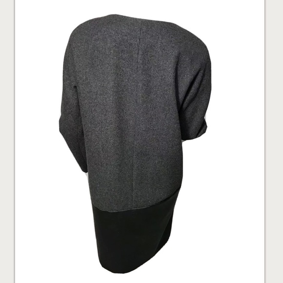 J.Crew collarless coat w/faux leather panel Size 6 - Picture 3 of 8